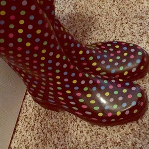 Polka dotted Rain Boots